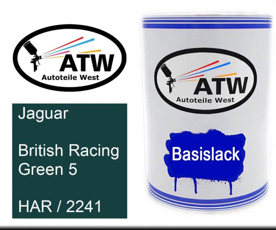 Jaguar, British Racing Green 5, HAR / 2241: 500ml Lackdose, von ATW Autoteile West.